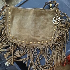 Michael Kors Tan Fringe Crossbody Bag